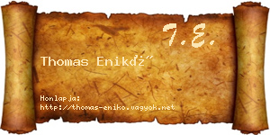 Thomas Enikő névjegykártya