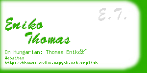 eniko thomas business card